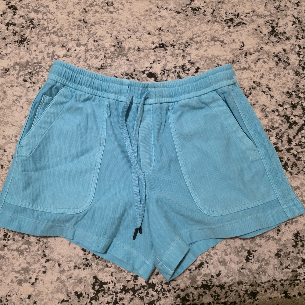 ATHLETA Casual Shorts Loungewear Wlmens Size S Blue Cotton Blend NWOT